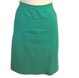 J.Crew Wool Blend Sea Foam Green Below The Knee Pencil Skirt 4 Waist 29 Inches